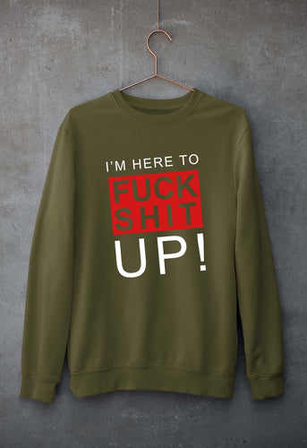 Fuck Unisex Sweatshirt for Men/Women-Olive Green-Ektarfa.online