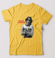 Load image into Gallery viewer, John Lennon T-Shirt for Men-Golden Yellow-Ektarfa.online
