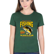 Load image into Gallery viewer, Fishing T-Shirt for Women-Dark Green-Ektarfa.online
