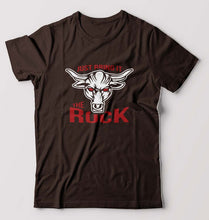Load image into Gallery viewer, The Rock T-Shirt for Men-S(38 Inches)-Coffee Brown-Ektarfa.online
