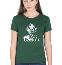 Load image into Gallery viewer, Anime Goku T-Shirt for Women-XS(32 Inches)-Dark Green-Ektarfa.online
