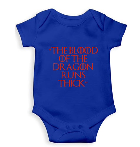 House of the Dragon (GOT) Kids Romper For Baby Boy/Girl-0-5 Months(18 Inches)-Royal Blue-Ektarfa.online