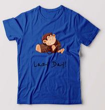 Load image into Gallery viewer, Monkey Lazy Day T-Shirt for Men-S(38 Inches)-Royal Blue-Ektarfa.online
