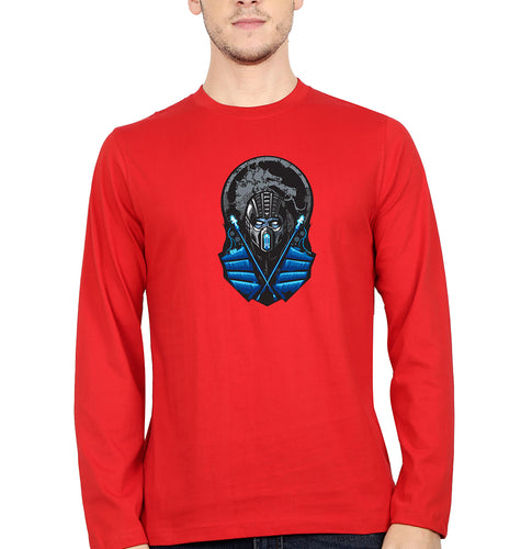 Sub Zero Mortal Kombat Full Sleeves T-Shirt for Men-Red-Ektarfa.online