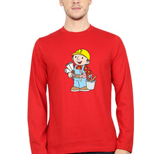 Load image into Gallery viewer, Bob the Builder Full Sleeves T-Shirt for Men-Red-Ektarfa.online
