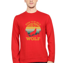Load image into Gallery viewer, Wolf Full Sleeves T-Shirt for Men-RED-Ektarfa.online
