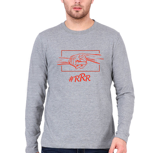 RRR Full Sleeves T-Shirt for Men-Grey Melange-Ektarfa.online