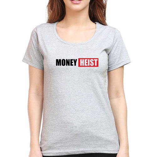 Money Heist T-Shirt for Women-Grey Melange-Ektarfa.online