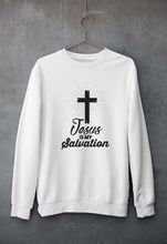 Load image into Gallery viewer, Jesus Unisex Sweatshirt for Men/Women-S(40 Inches)-White-Ektarfa.online
