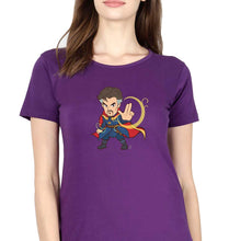 Load image into Gallery viewer, Doctor Strange Superhero T-Shirt for Women-XS(32 Inches)-Purple-Ektarfa.online
