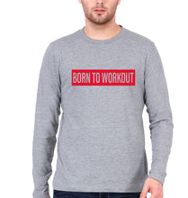 Load image into Gallery viewer, Gym Workout Full Sleeves T-Shirt for Men-S(38 Inches)-GREY-Ektarfa.co.in
