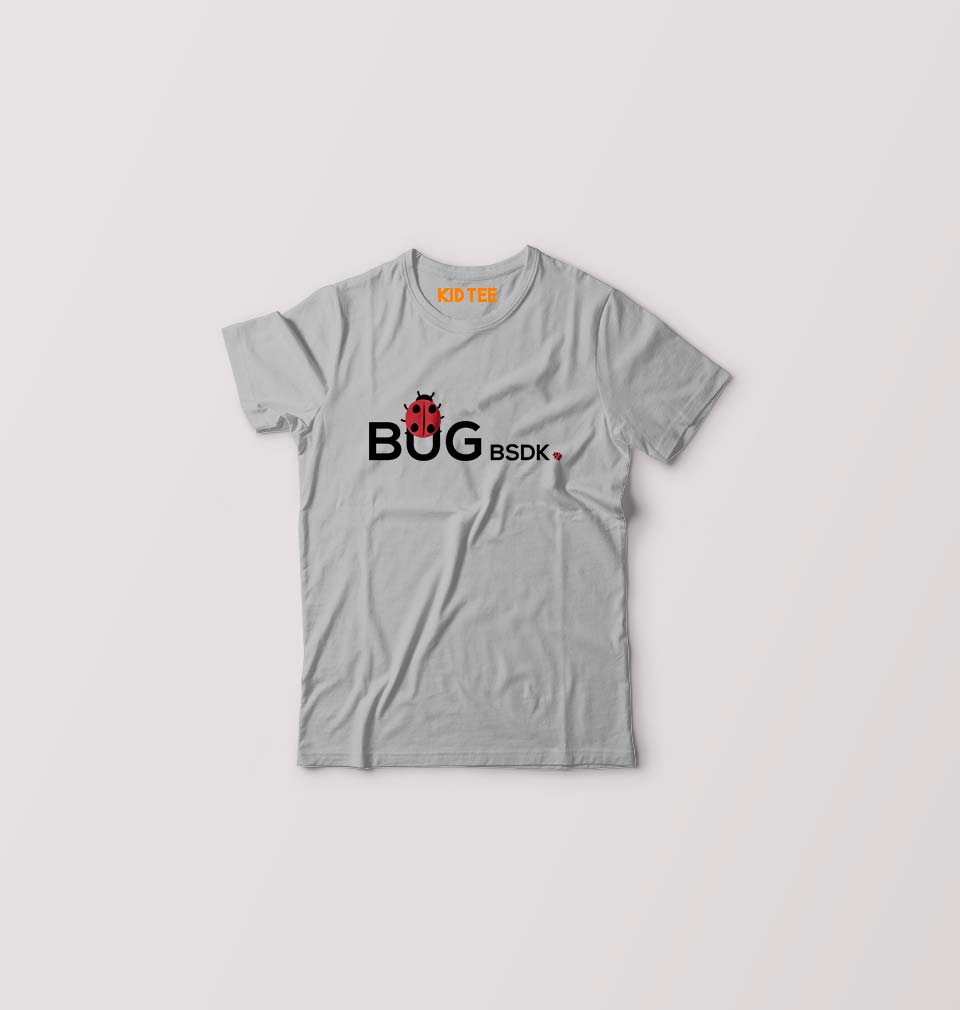 Bug Bsdk Kids T-Shirt for Boy/Girl-0-1 Year(20 Inches)-Grey-Ektarfa.online