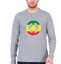 Load image into Gallery viewer, Bob Marley Peace Full Sleeves T-Shirt for Men-Grey Melange-Ektarfa.online
