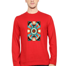 Load image into Gallery viewer, Psychedelic Peace and Love Full Sleeves T-Shirt for Men-Red-Ektarfa.online
