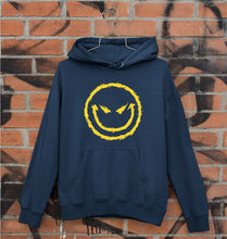 Load image into Gallery viewer, Evil Smile Emoji Unisex Hoodie for Men/Women-S(40 Inches)-Navy Blue-Ektarfa.online
