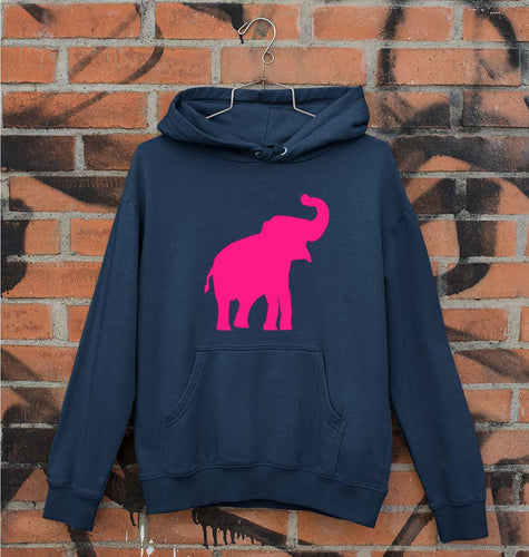 Pink Elephant Unisex Hoodie for Men/Women-Navy Blue-Ektarfa.online