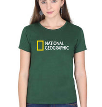 Load image into Gallery viewer, National Geographic T-Shirt for Women-XS(32 Inches)-Dark Green-Ektarfa.online
