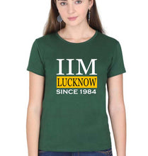 Load image into Gallery viewer, IIM Lucknow T-Shirt for Women-XS(32 Inches)-Dark Green-Ektarfa.online
