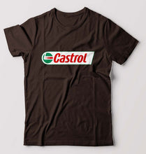 Load image into Gallery viewer, Castrol T-Shirt for Men-S(38 Inches)-Coffee Brown-Ektarfa.online
