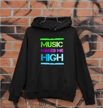 Load image into Gallery viewer, Music Makes me High Unisex Hoodie for Men/Women-S(40 Inches)-Black-Ektarfa.online
