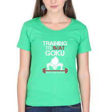Load image into Gallery viewer, Goku Gym T-Shirt for Women-XS(32 Inches)-flag green-Ektarfa.online
