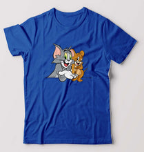 Load image into Gallery viewer, Tom and Jerry T-Shirt for Men-S(38 Inches)-Royal Blue-Ektarfa.online
