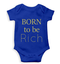 Load image into Gallery viewer, Born To be Rich Kids Romper For Baby Boy/Girl-0-5 Months(18 Inches)-Royal Blue-Ektarfa.online
