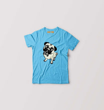 Load image into Gallery viewer, Pug Dog Kids T-Shirt for Boy/Girl-0-1 Year(20 Inches)-Light Blue-Ektarfa.online
