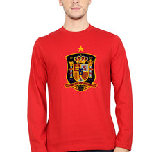 Load image into Gallery viewer, Spain Football Full Sleeves T-Shirt for Men-S(38 Inches)-Red-Ektarfa.online
