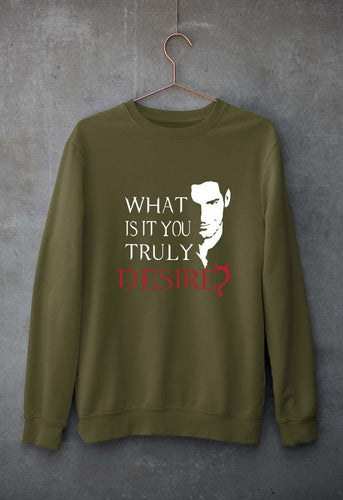 Lucifer Unisex Sweatshirt for Men/Women-Olive Green-Ektarfa.online