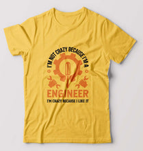 Load image into Gallery viewer, Crazy Engineer T-Shirt for Men-Golden Yellow-Ektarfa.online
