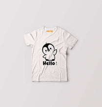 Load image into Gallery viewer, Penguin Hello Kids T-Shirt for Boy/Girl-White-Ektarfa.online
