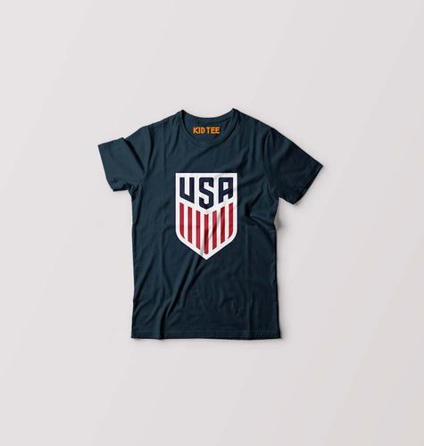 USA Football Kids T-Shirt for Boy/Girl-0-1 Year(20 Inches)-Petrol Blue-Ektarfa.online