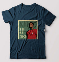Load image into Gallery viewer, Eusébio T-Shirt for Men-S(38 Inches)-Petrol Blue-Ektarfa.online
