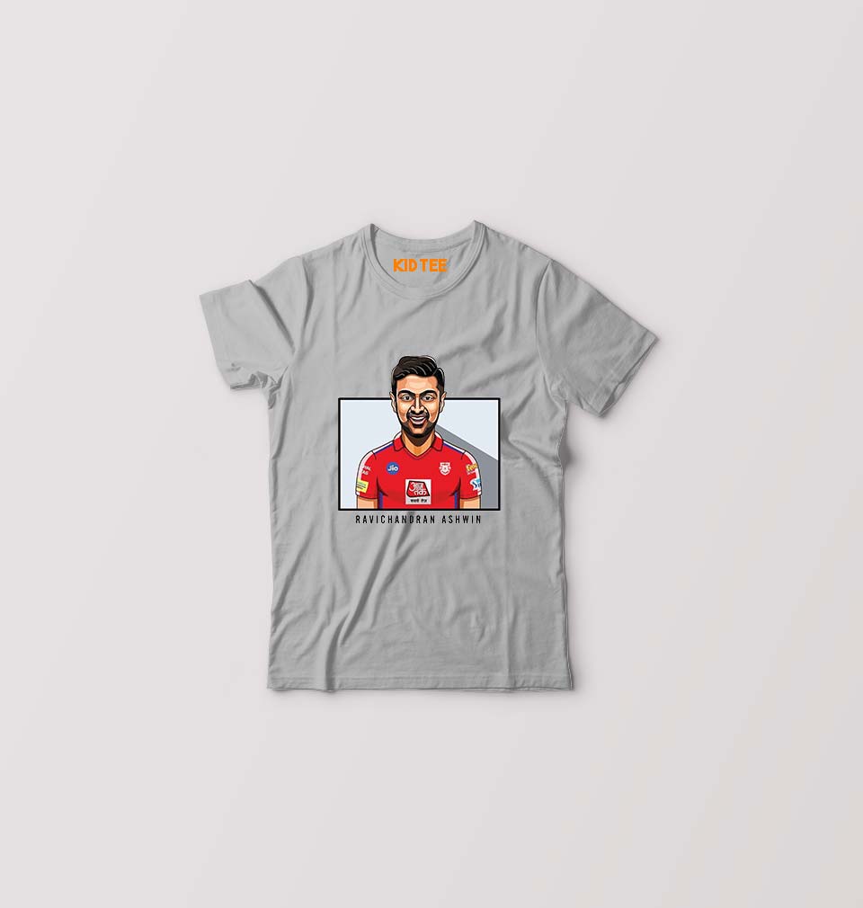 Ravichandran Ashwin Kids T-Shirt for Boy/Girl-Grey-Ektarfa.online