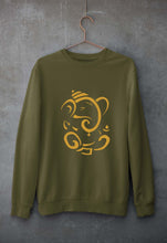 Load image into Gallery viewer, Ganpati JI(Ganesh) Unisex Sweatshirt for Men/Women-Olive Green-Ektarfa.online
