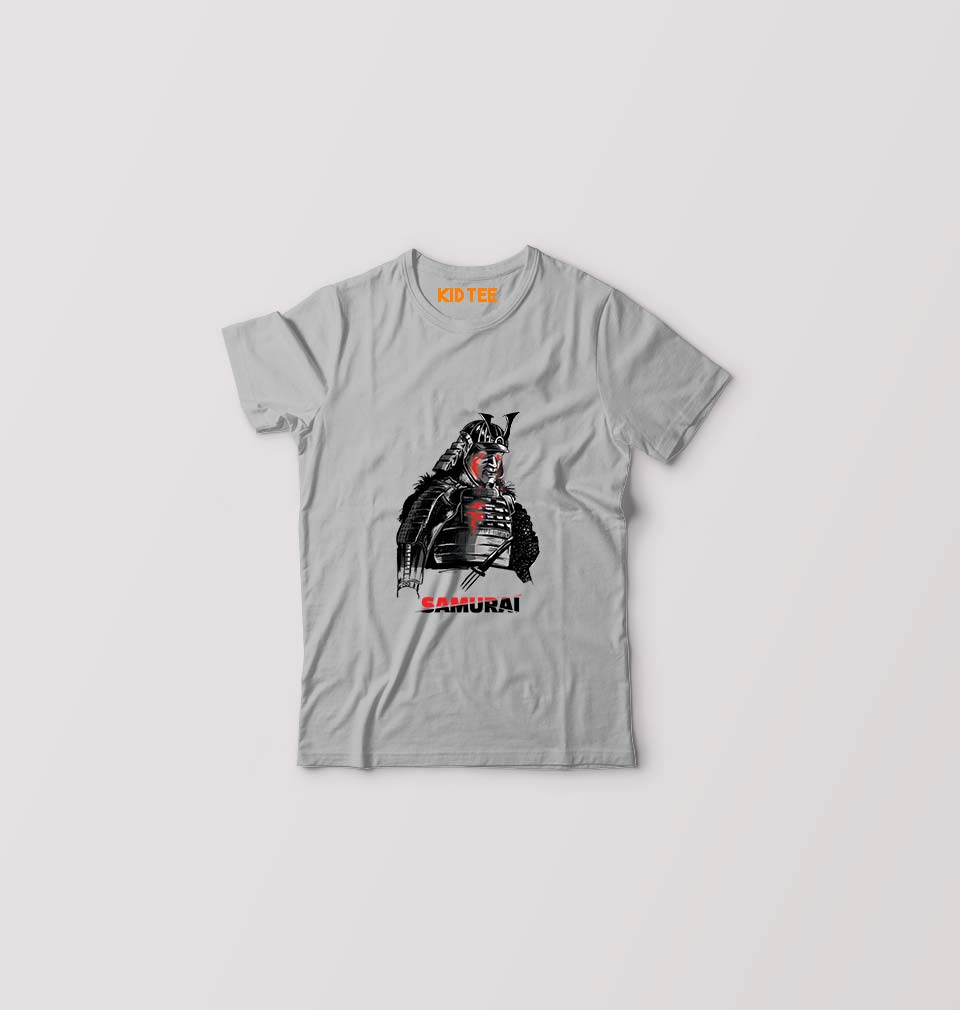 Samurai Kids T-Shirt for Boy/Girl-Grey-Ektarfa.online