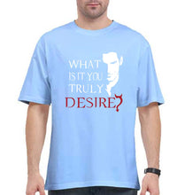 Load image into Gallery viewer, Lucifer Oversized T-Shirt for Men-Baby Blue-Ektarfa.online
