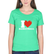 Load image into Gallery viewer, I Love Basketball T-Shirt for Women
