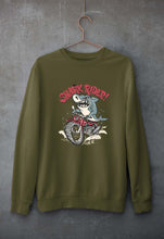 Load image into Gallery viewer, Shark Rider Unisex Sweatshirt for Men/Women-S(40 Inches)-Olive Green-Ektarfa.online
