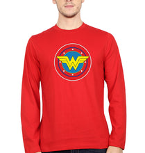 Load image into Gallery viewer, Wonder Woman Superhero Full Sleeves T-Shirt for Men-Red-Ektarfa.online
