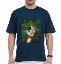 Load image into Gallery viewer, Weed Oversized T-Shirt for Men-Petrol Blue-Ektarfa.online
