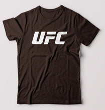 Load image into Gallery viewer, UFC T-Shirt for Men-S(38 Inches)-Coffee Brown-Ektarfa.online
