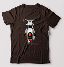 Load image into Gallery viewer, Bullet With Your Number - royal enfield T-Shirt for Men-S(38 Inches)-Coffee Brown-Ektarfa.online
