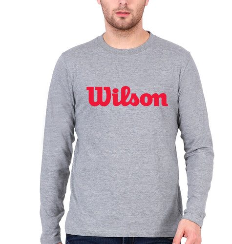 Wilson Full Sleeves T-Shirt for Men-Grey Melange-Ektarfa.online