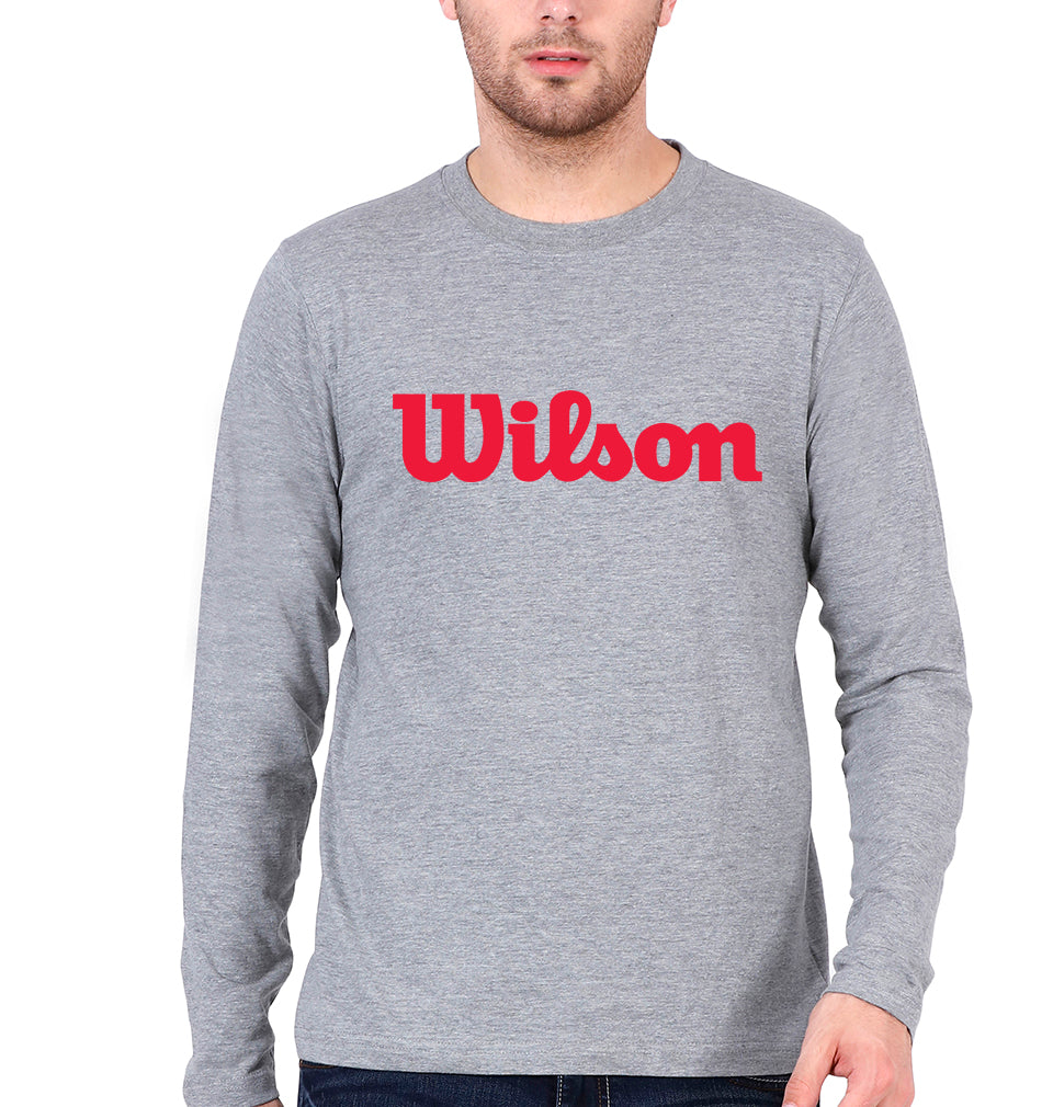Wilson Full Sleeves T-Shirt for Men-Grey Melange-Ektarfa.online