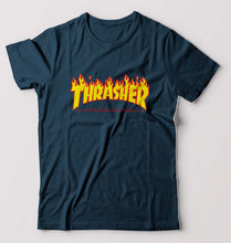 Load image into Gallery viewer, Thrasher T-Shirt for Men-S(38 Inches)-Petrol Blue-Ektarfa.online
