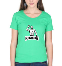 Load image into Gallery viewer, Khabib Nurmagomedov T-Shirt for Women-XS(32 Inches)-Flag Green-Ektarfa.online
