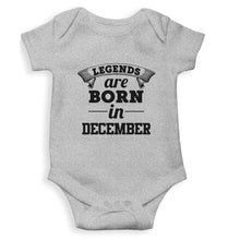 Load image into Gallery viewer, Legends are Born in December Kids Romper For Baby Boy/Girl-0-5 Months(18 Inches)-Grey-Ektarfa.online
