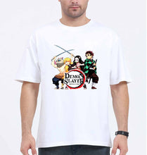 Load image into Gallery viewer, Demon Slayer Oversized T-Shirt for Men-White-Ektarfa.online
